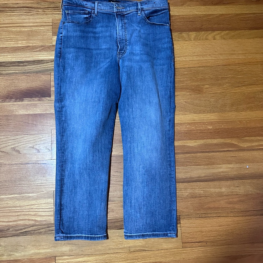 Express Super High rise Straight-Leg Denim Jeans